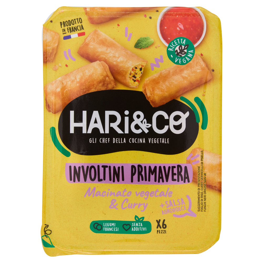 Hari&Co Involtini Primavera Macinato vegetale & Curry + Salsa Agrodolce 140 g