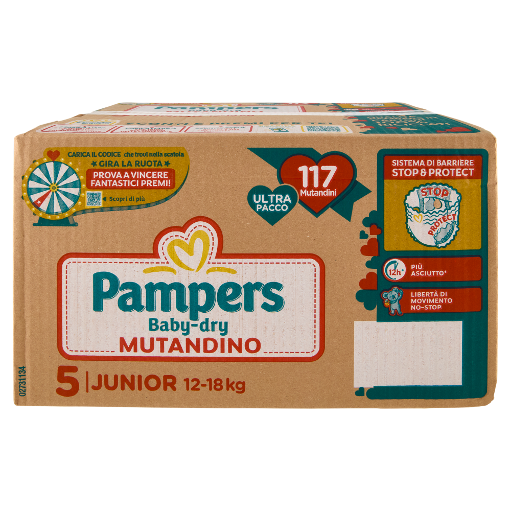 Pampers Baby-dry Mutandino Junior 117 pz