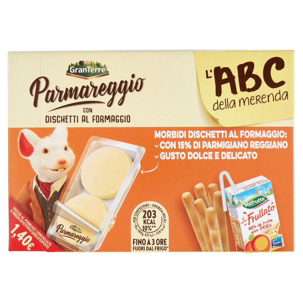 Parmareggio l'ABC della merenda con Dischetti al Formaggio