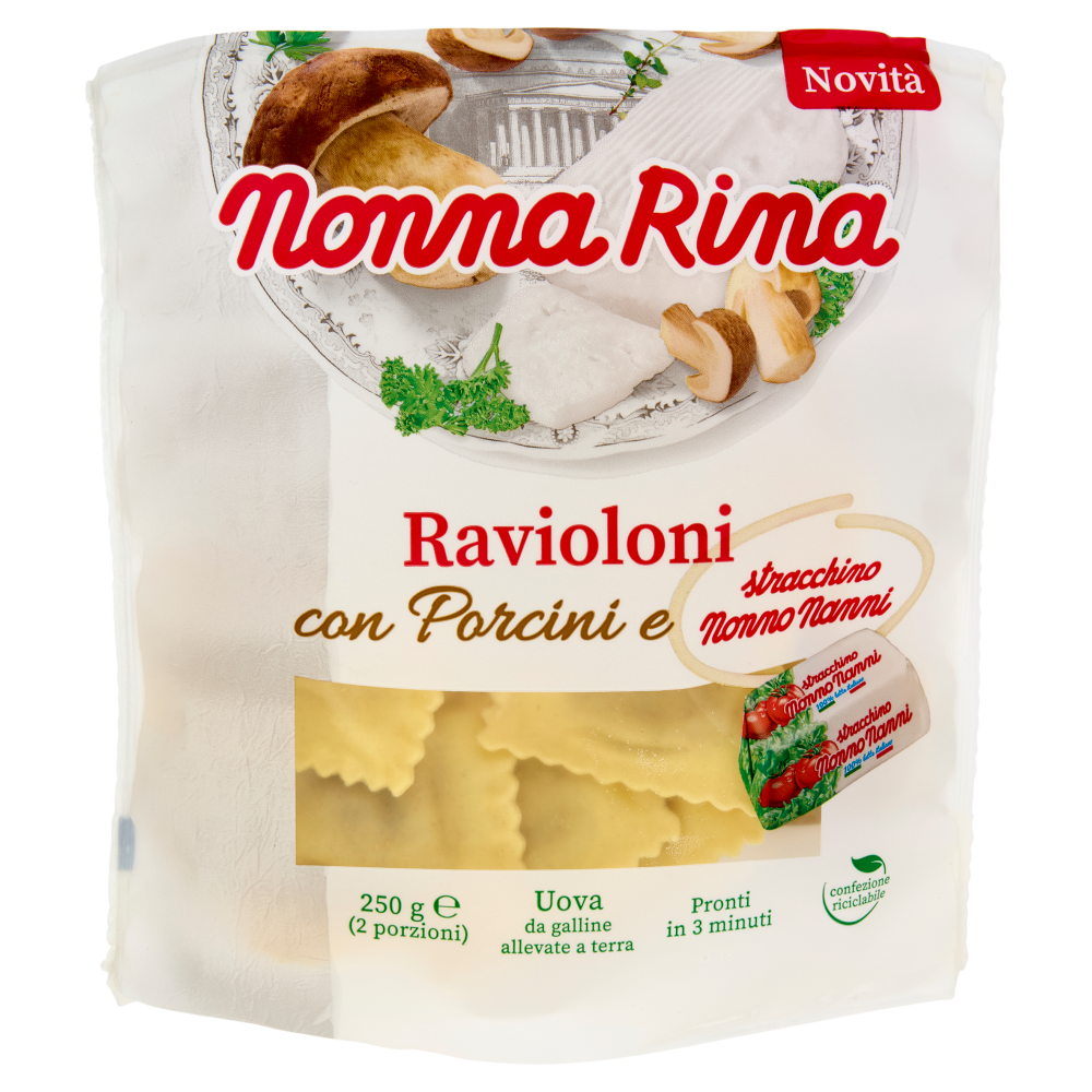 Nonna Rina Ravioloni con Porcini e stracchino Nonno Nanni 250 g