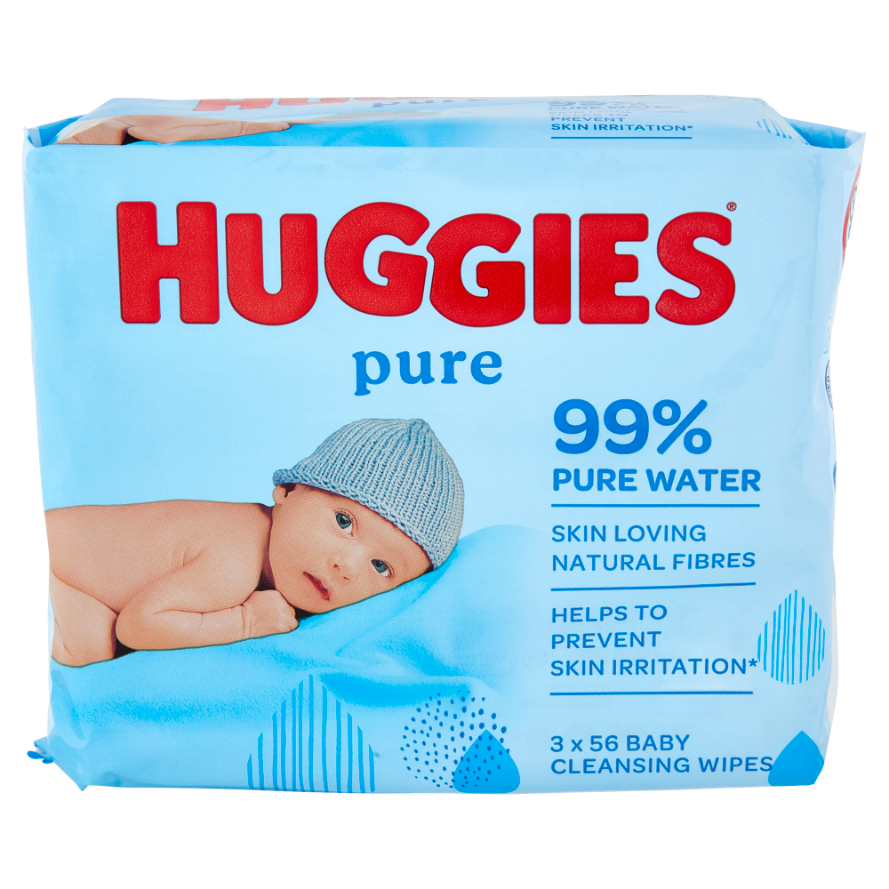Huggies pure Baby Cleansing Wipes 3 x 56 pz