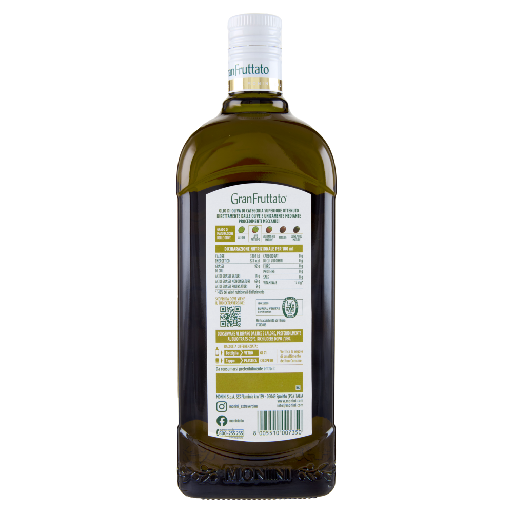 Monini GranFruttato Olio Extra Vergine di Olina 1 L