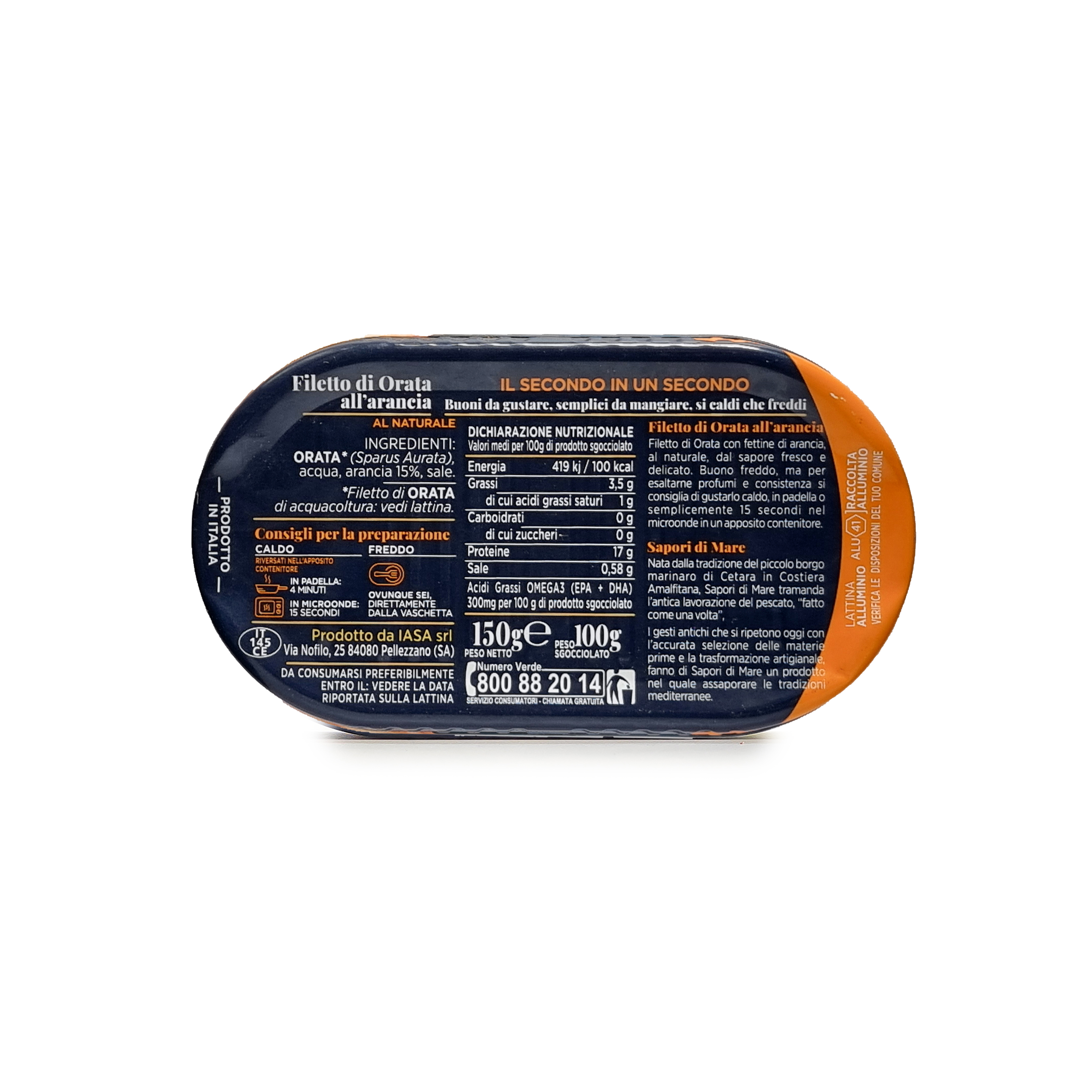 Filetto di Orata all'arancia gr.150