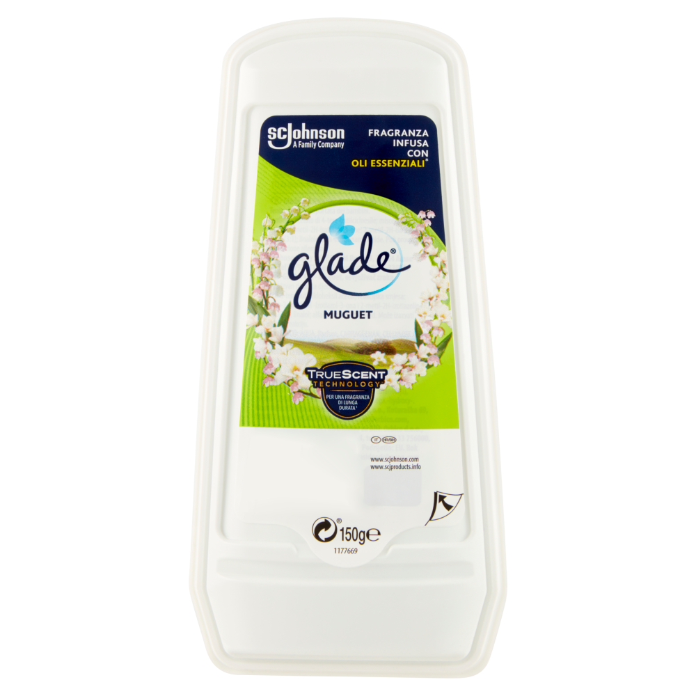 Glade Assorbiodori, Profumatore per la Casa e Armadi, Fragranza Mughetto 150g