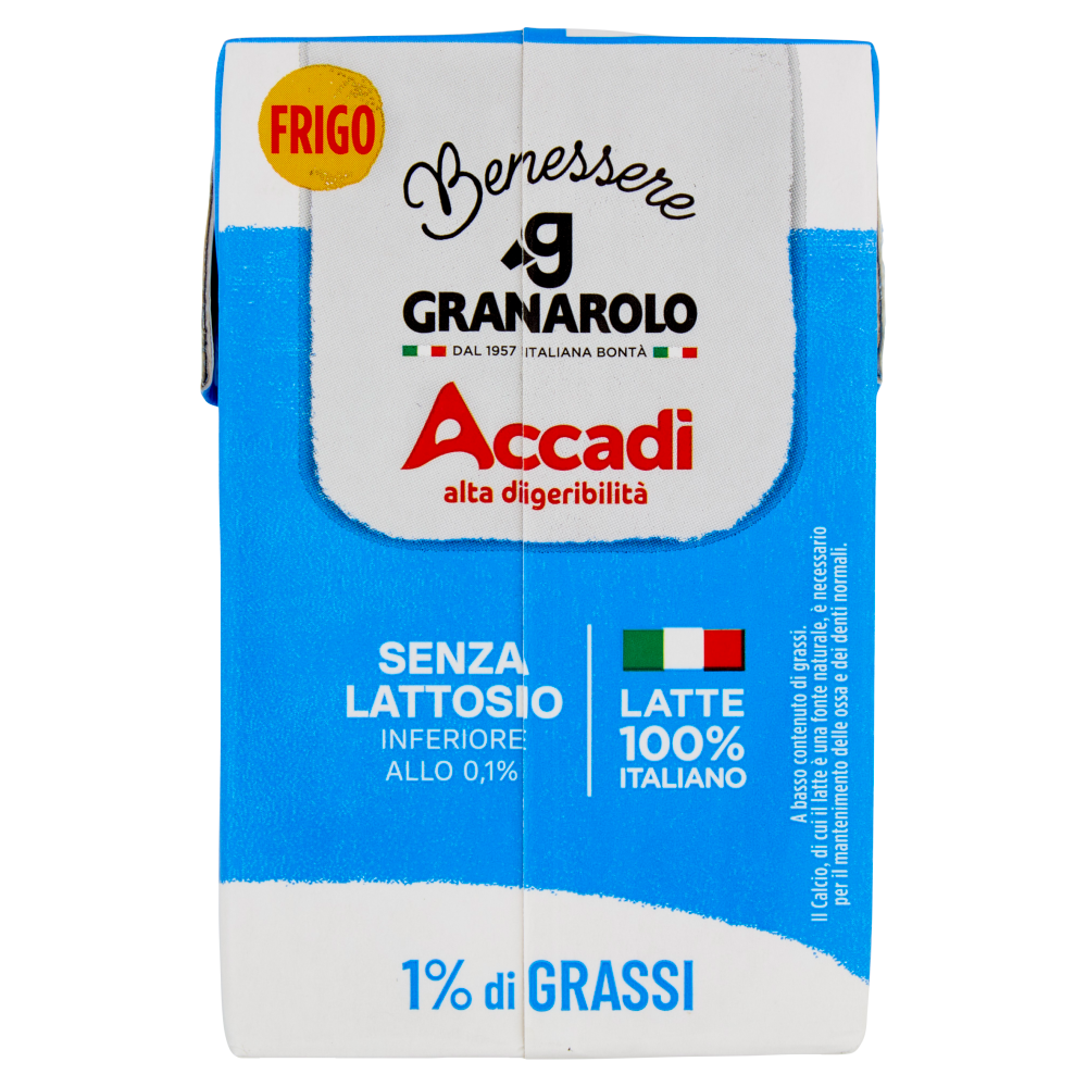 Granarolo Benessere Accadì Senza Lattosio 1% di Grassi 500 ml