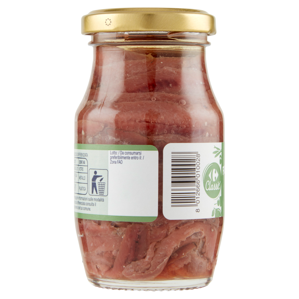 Carrefour Classic Filetti di Alici Distesi in Olio di Oliva 150 g