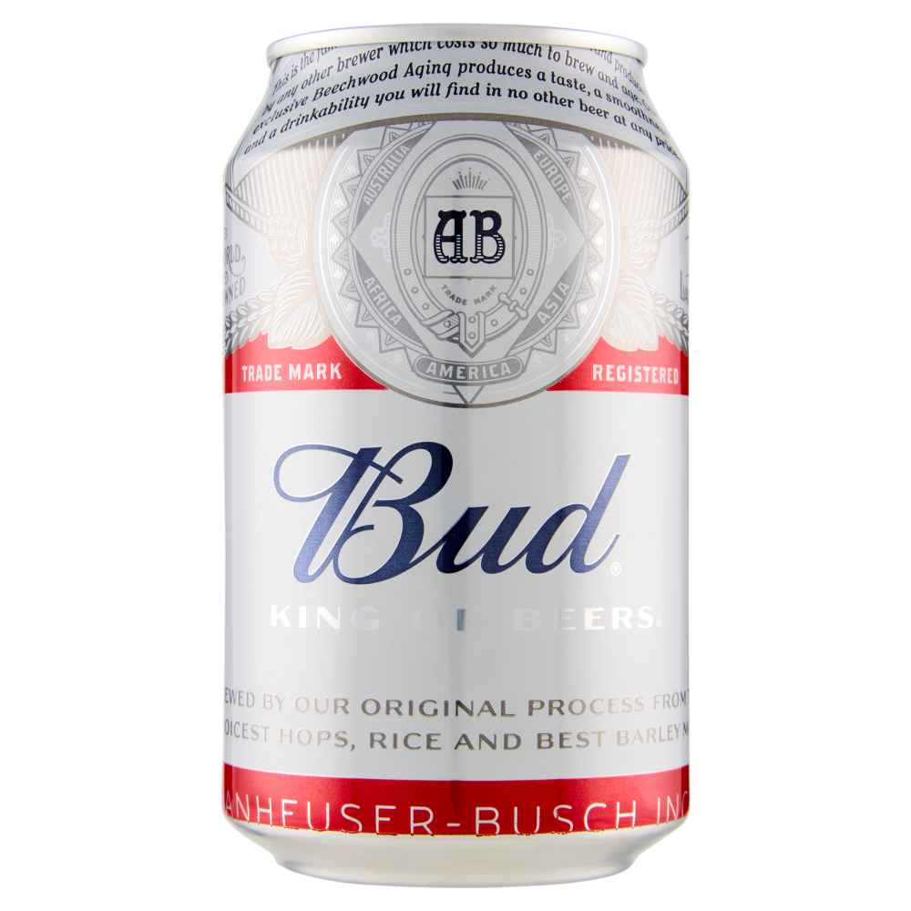 Bud Birra lager internazionale lattina 33 cl