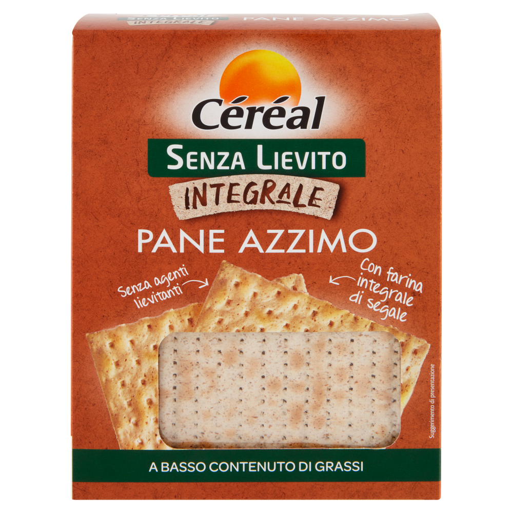 Céréal Senza Lievito Integrale Pane Azzimo con farina integrale di segale - 180 g