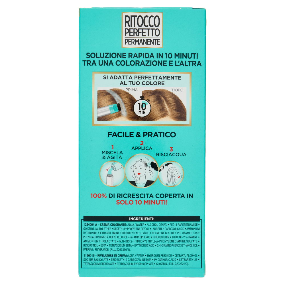 L'Or&eacute;al Paris Colorazione Ritocco Perfetto Permanente, 100% Copertura Ricrescita, 7 Biondo Scuro 