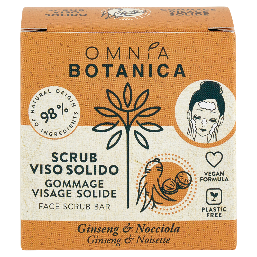 Omnia Botanica Scrub Viso Solido Ginseng & Nocciola 50 g