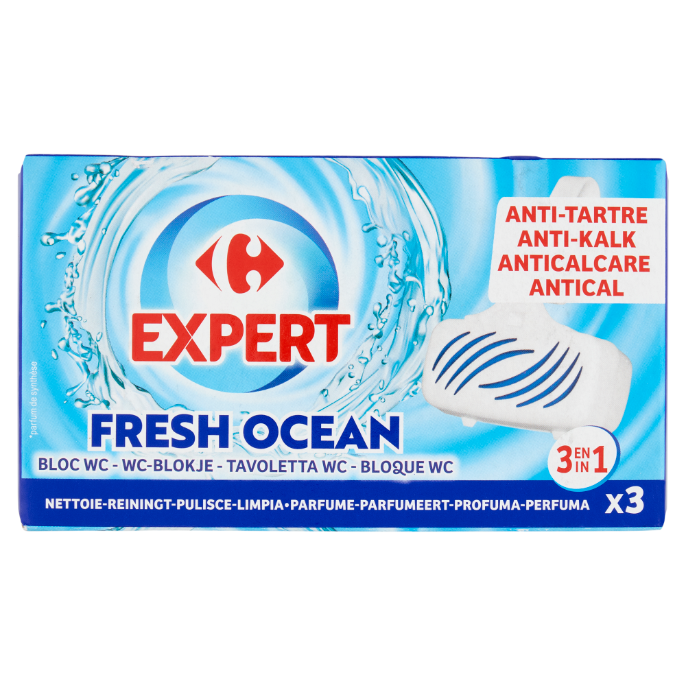 Carrefour Expert Tavoletta WC Fresh Ocean 3 x 40 g