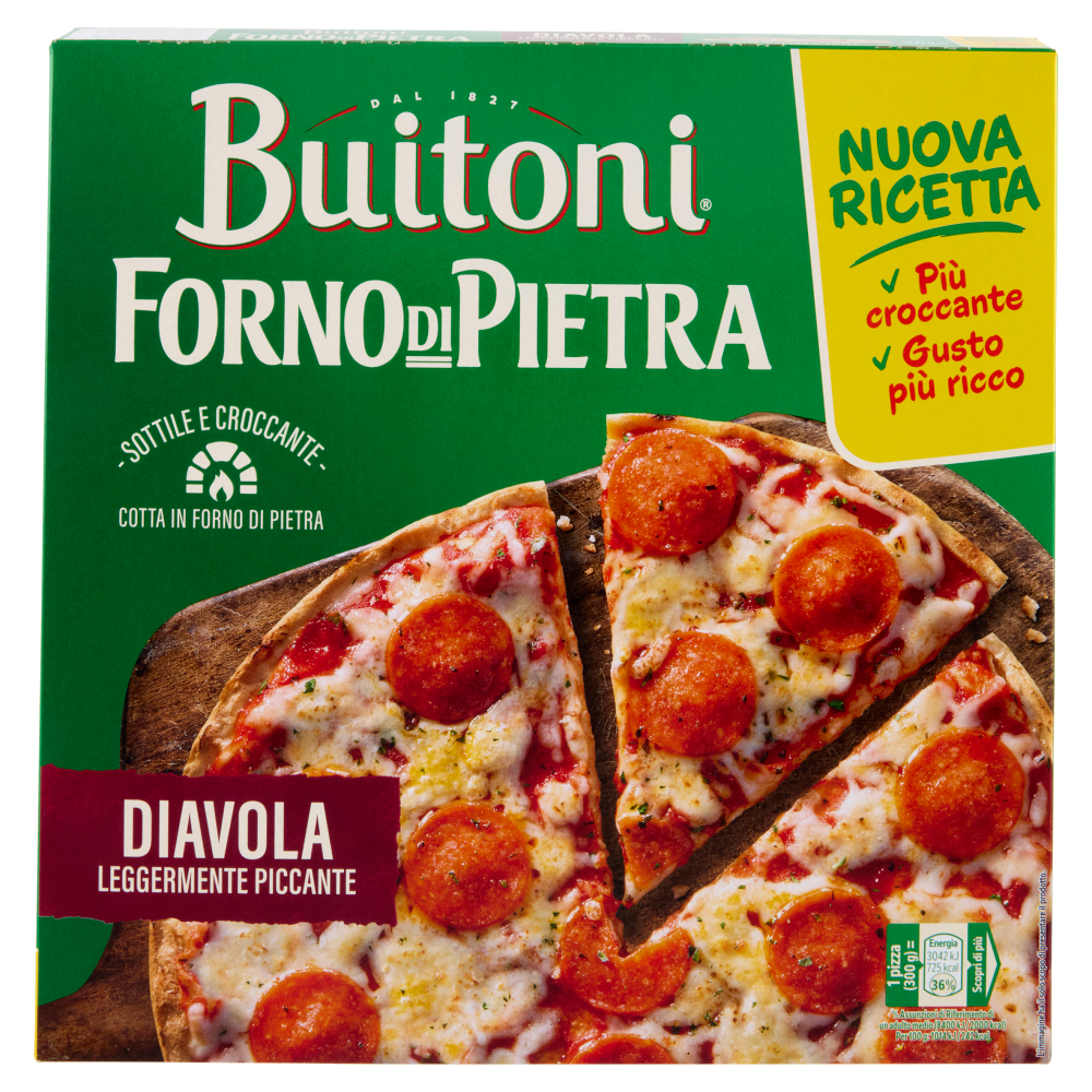 BUITONI Forno di Pietra Pizza Diavola Pizza surgelata (1 pizza) 300g