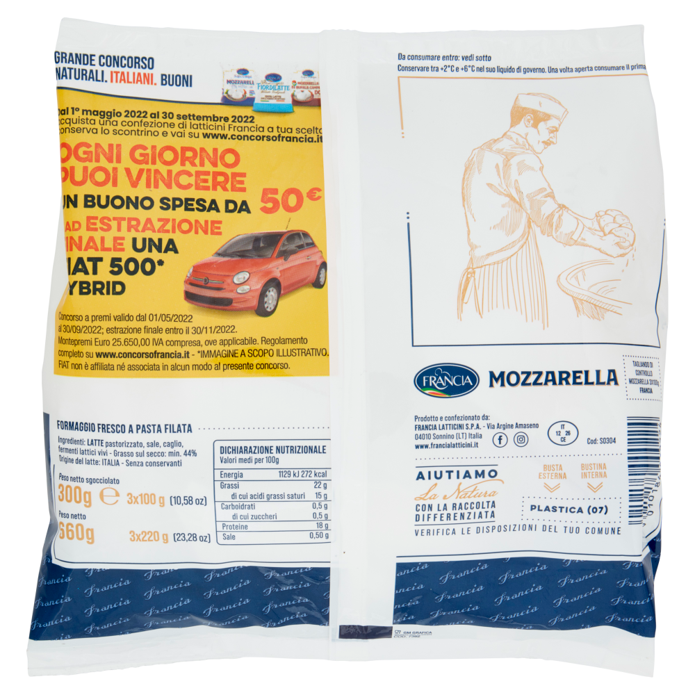 Francia Mozzarella 3 x 100 g