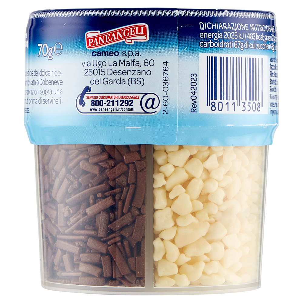 PANEANGELI decora con Decorazioni gusto Cioccolato 70 g