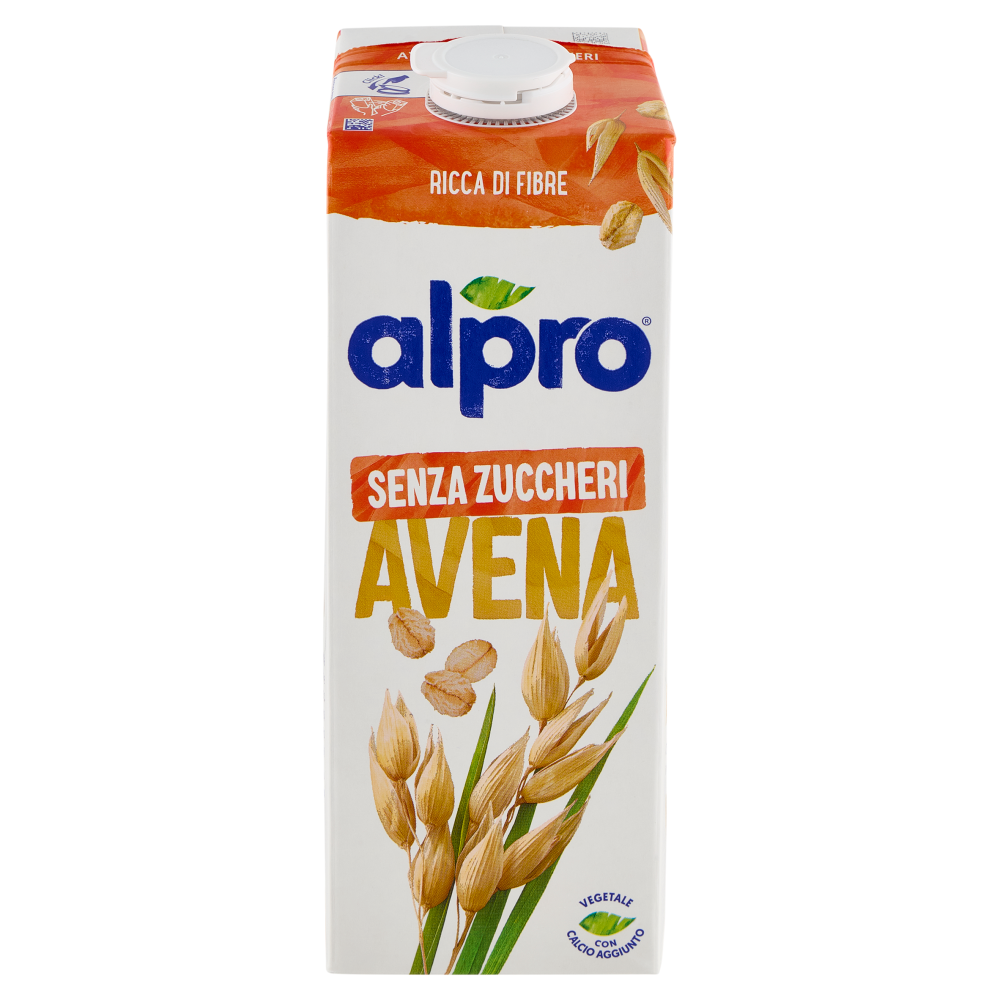 ALPRO Senza Zuccheri Bevanda Vegetale all'Avena, Senza Lattosio, Ricca di Fibre, 1l