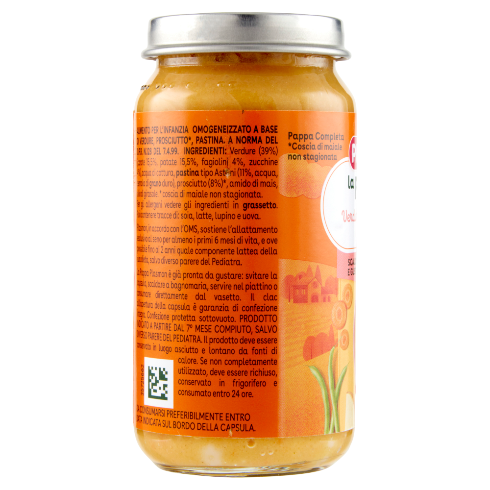Plasmon la Pappa Verdure, Prosciutto* e Pastina 200 g