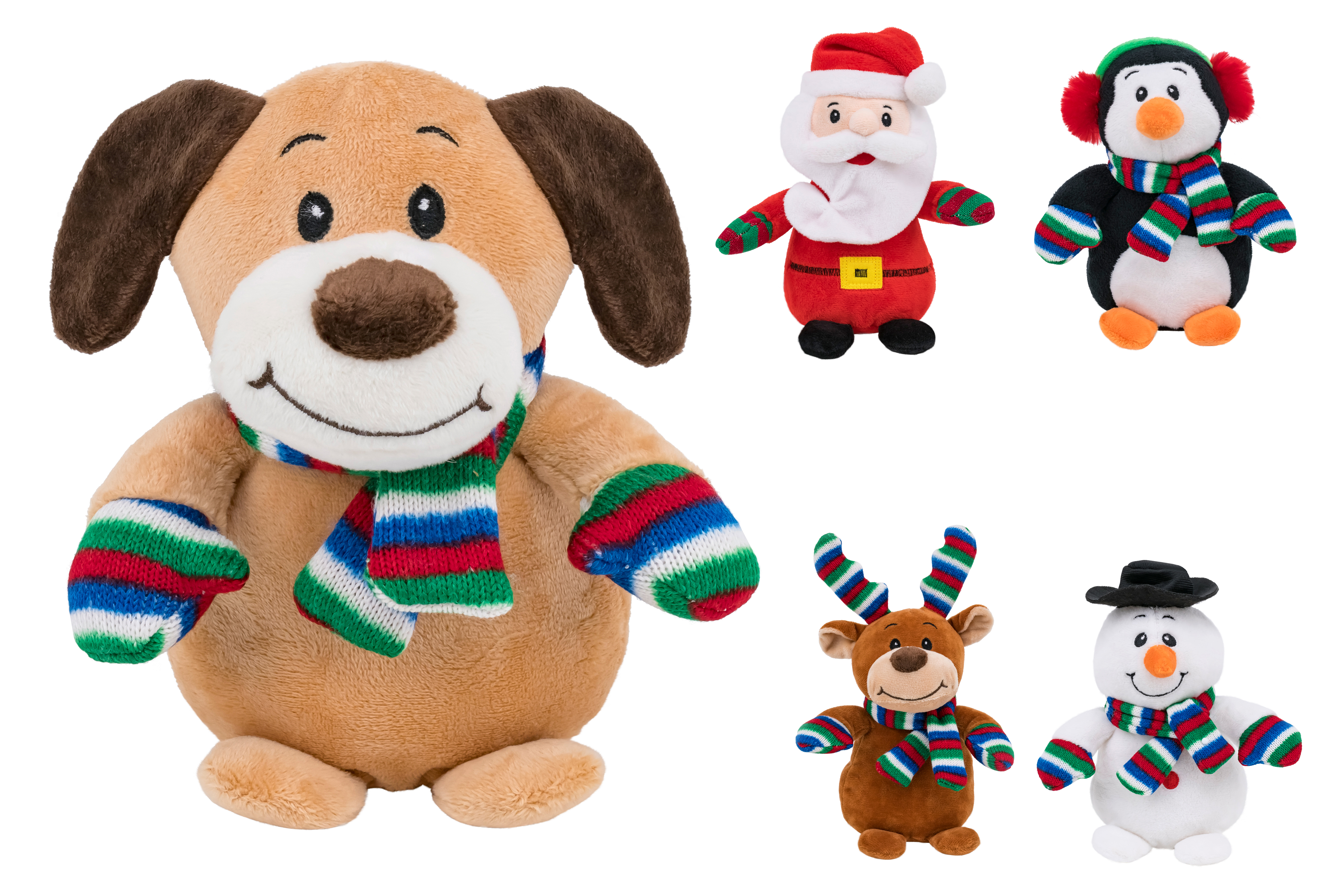 Pelux Peluche Natalizi 18 cm, 6 assortiti