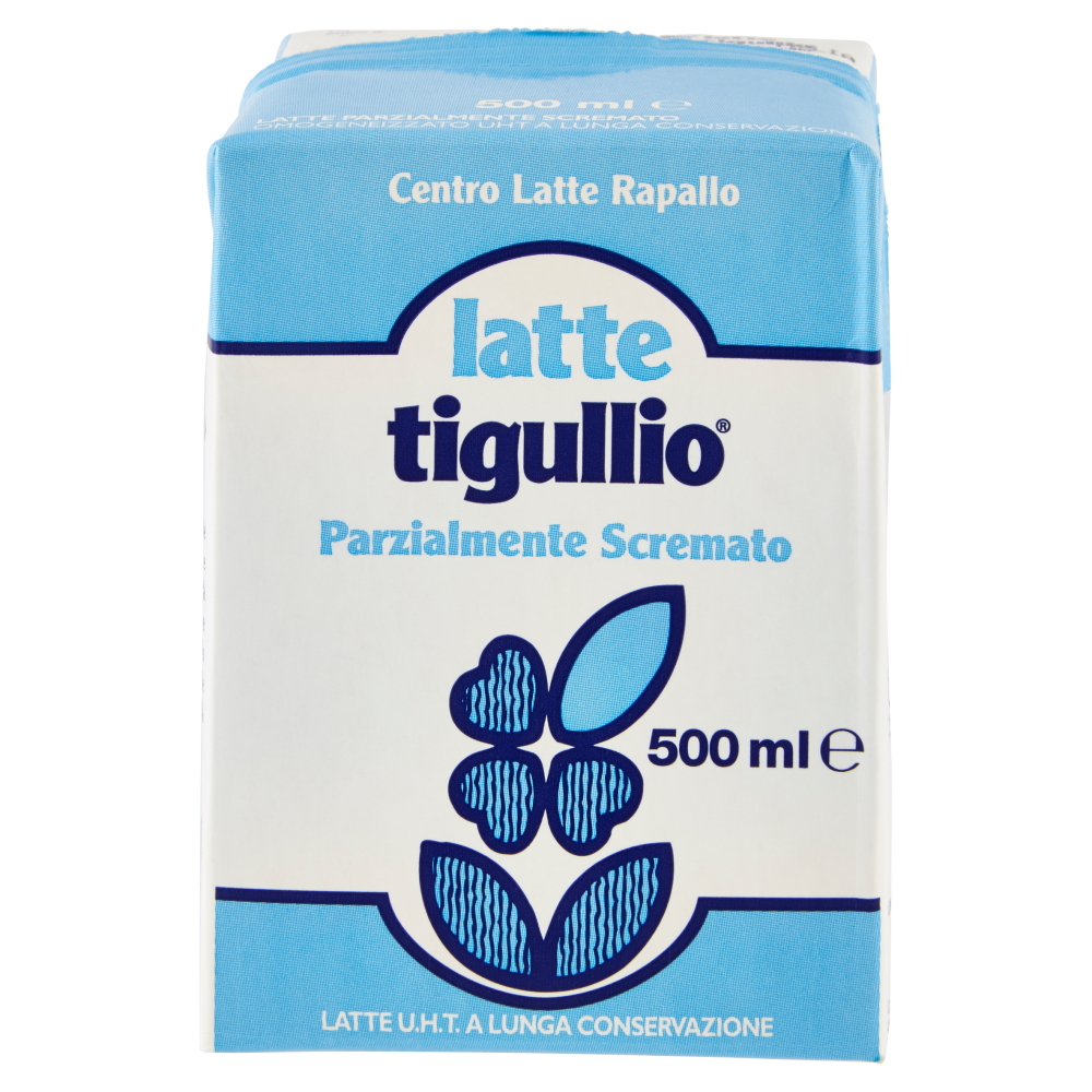 latte tigullio Latte U.H.T. a Lunga Conservazione Parzialmente Scremato 500 ml