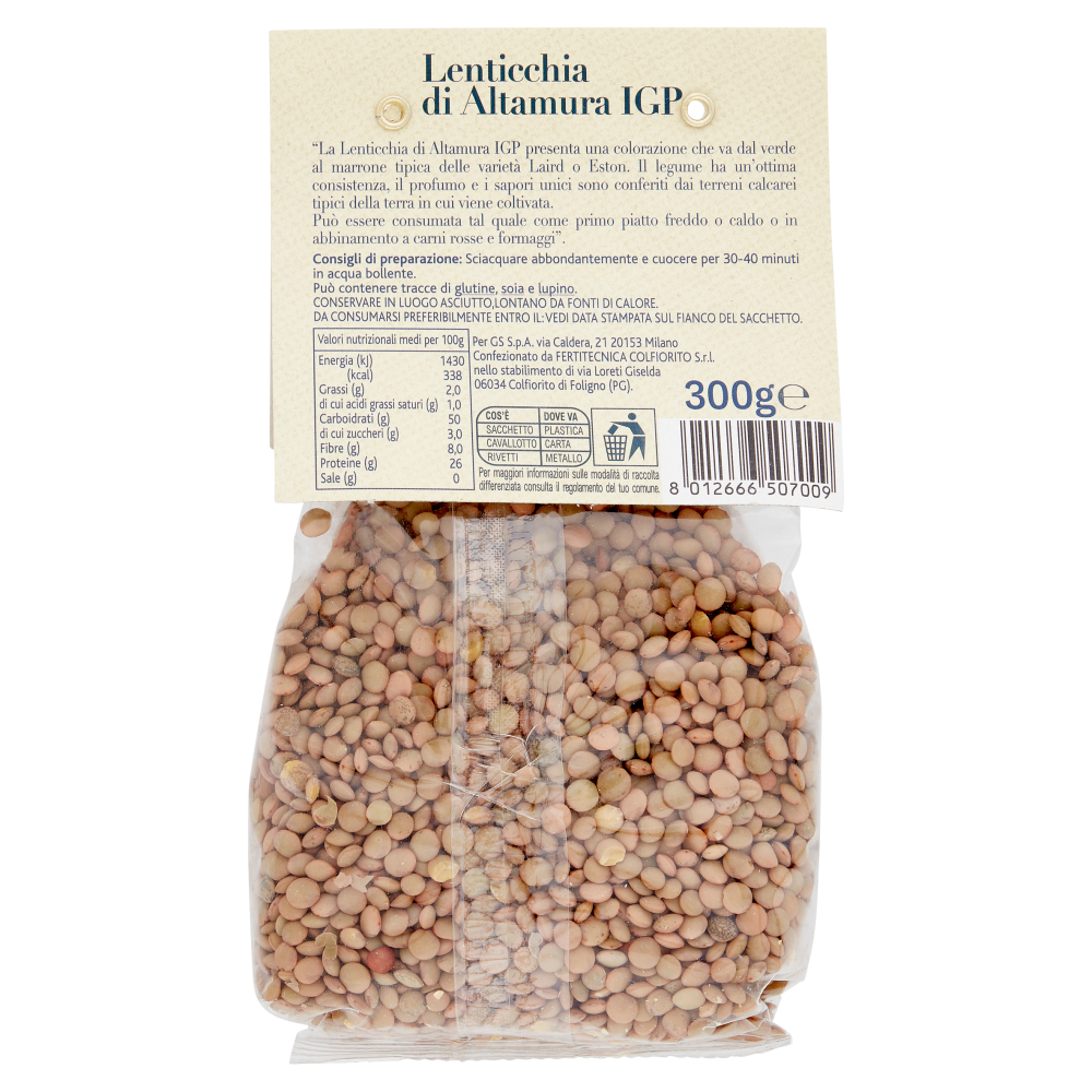 Terre d'Italia Lenticchia di Altamura IGP 300 g