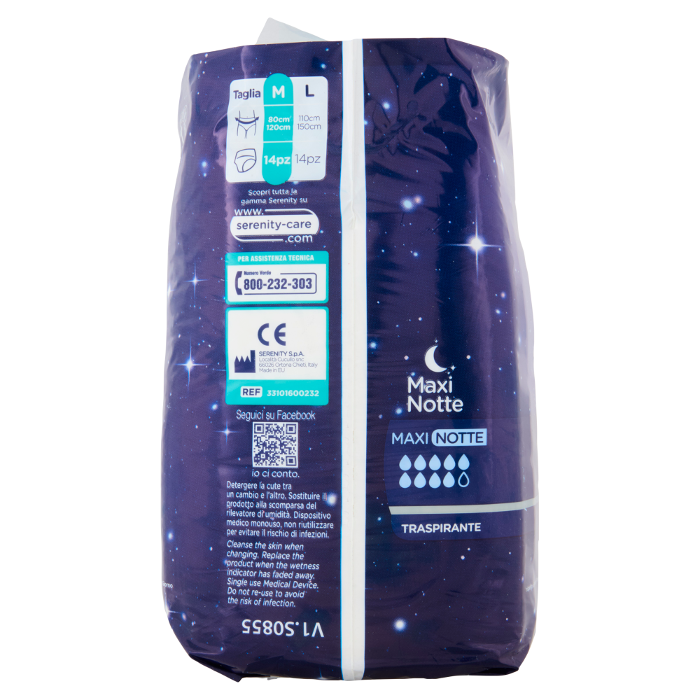 Serenity Pants Maxi Notte Traspirante Taglia M 14 pz