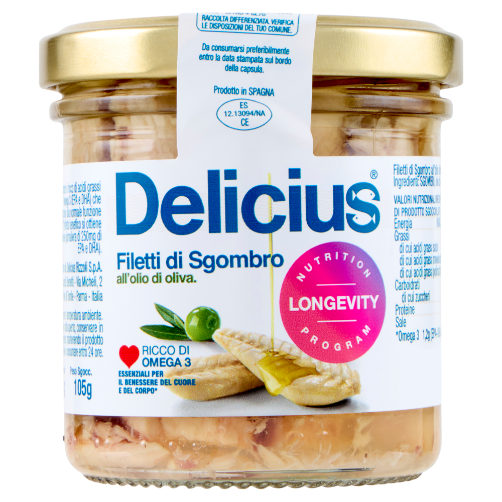 Delicius Filetti di Sgombro all'olio di oliva 150 g
