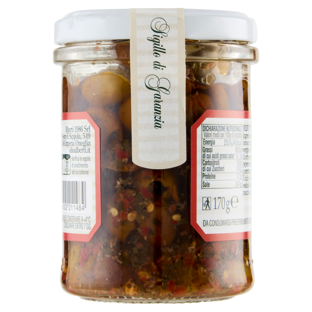Alberti Le strepitose Olive Taggiasche Denocciolate Piccanti 170 g