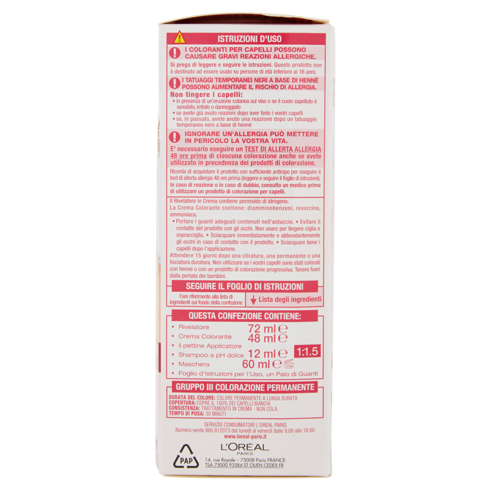 L'Or&eacute;al Paris Excellence Crema colorante triplo trattamento avanzato, 7.1 Biondo Cenere