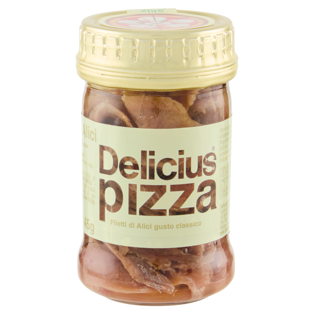 Delicius pizza Filetti di Alici gusto classico 80 g