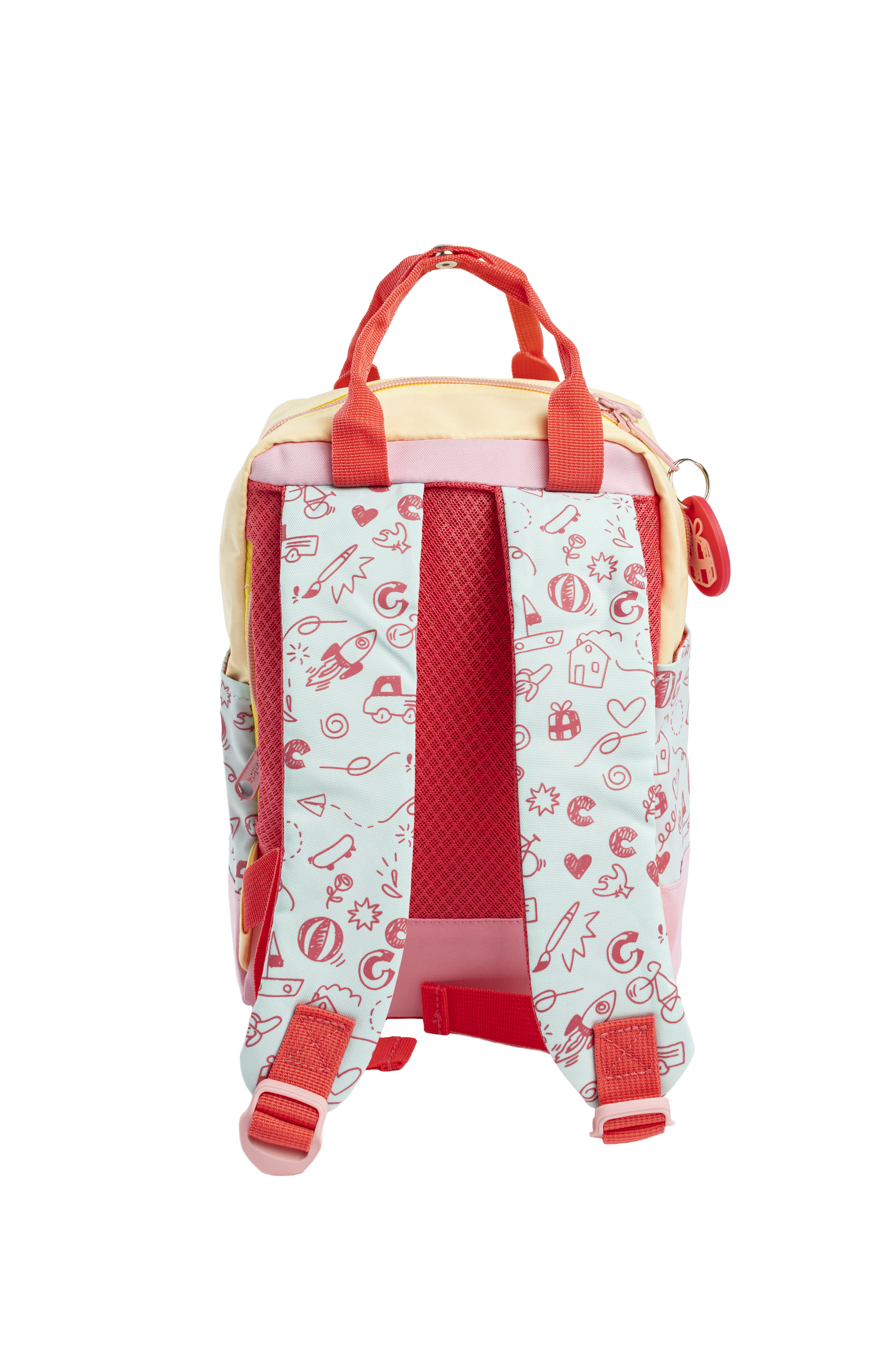 Carioca Zainetto doppio manico doodle rosa - riciclato