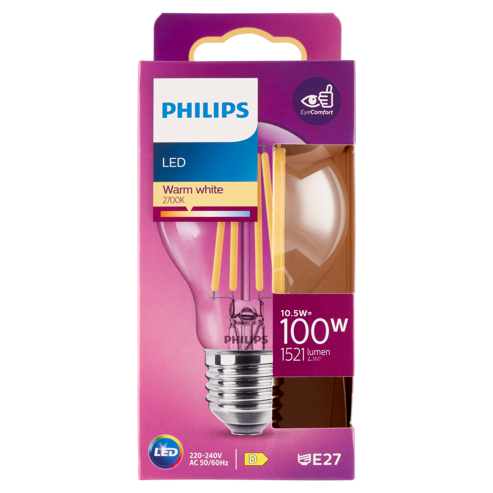Philips Led goccia filamento 100W E27 2700K