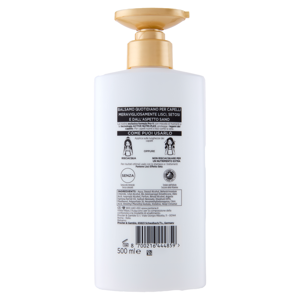 Pantene Pro-V Lisci Effetto Seta Balsamo Active Nutri-Plex 500 ml