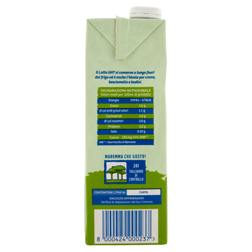 Latte Maremma UHT a lunga conservazione parzialmente scremato 1 L