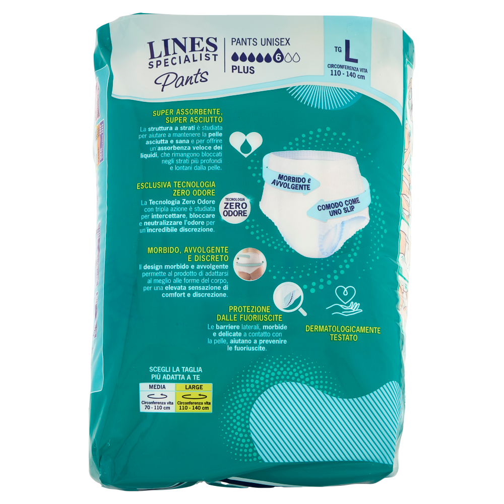 Lines Specialist Pants Unisex Plus Taglia L 7 pz