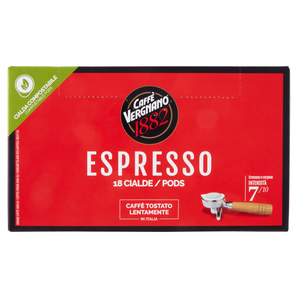 Caff&egrave; Vergnano 1882 Espresso Cialda Compostabile 18 x 6,94 g