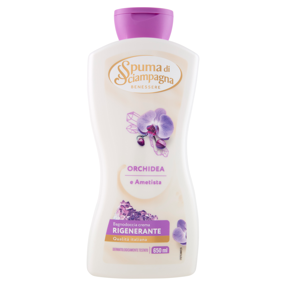 Spuma di Sciampagna Benessere Orchidea e Ametista Bagnodoccia crema Rigenerante 650 ml