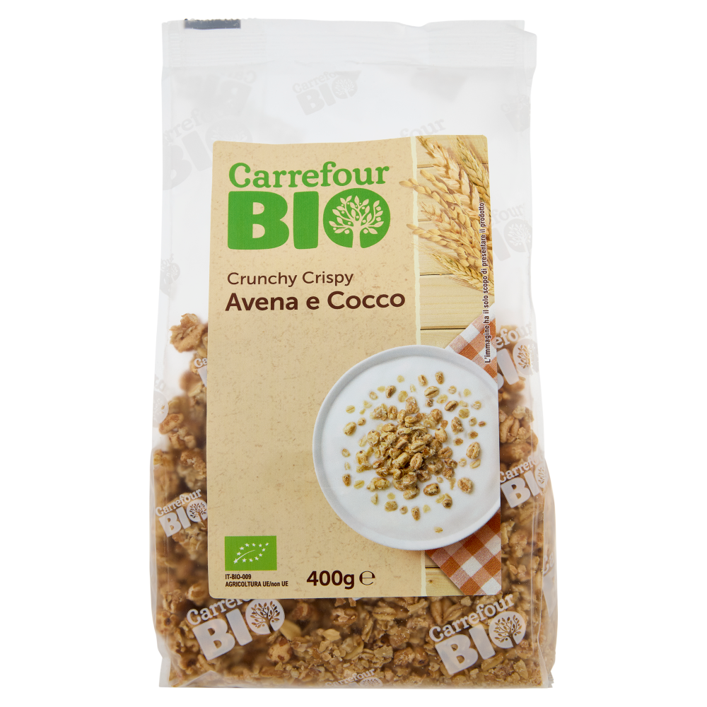 Carrefour Bio Crunchy Crispy Avena e Cocco 400 g