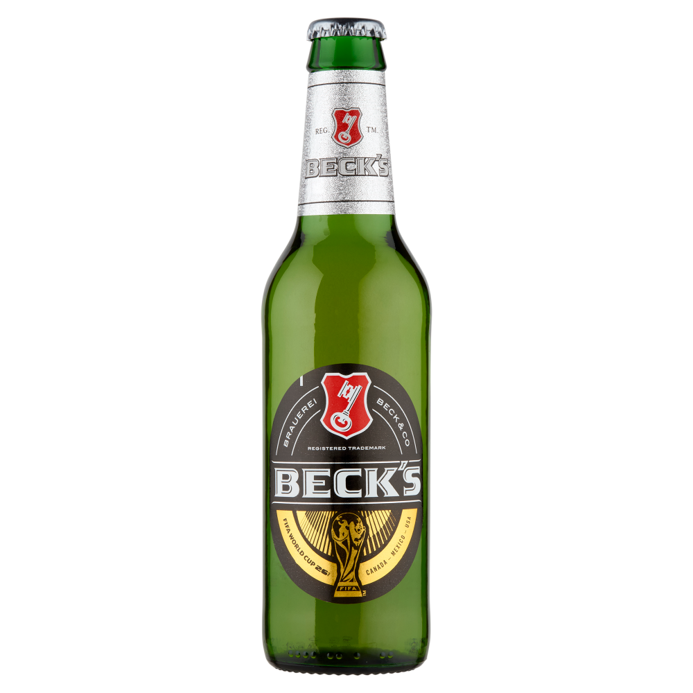 BECK'S Birra pilsner tedesca bottiglia grafica FIFA 35,5cl 