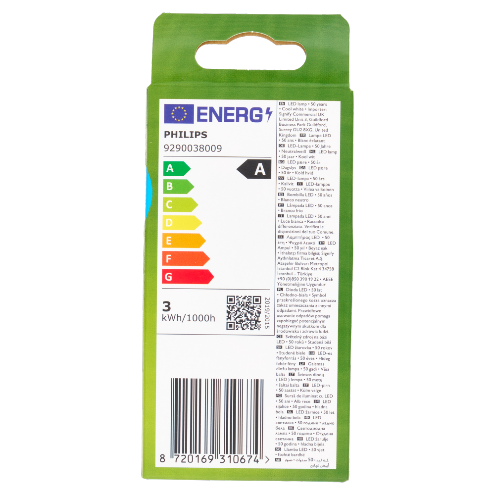 Philips Led Ultra Efficient candela filamento 40W E14 4000K