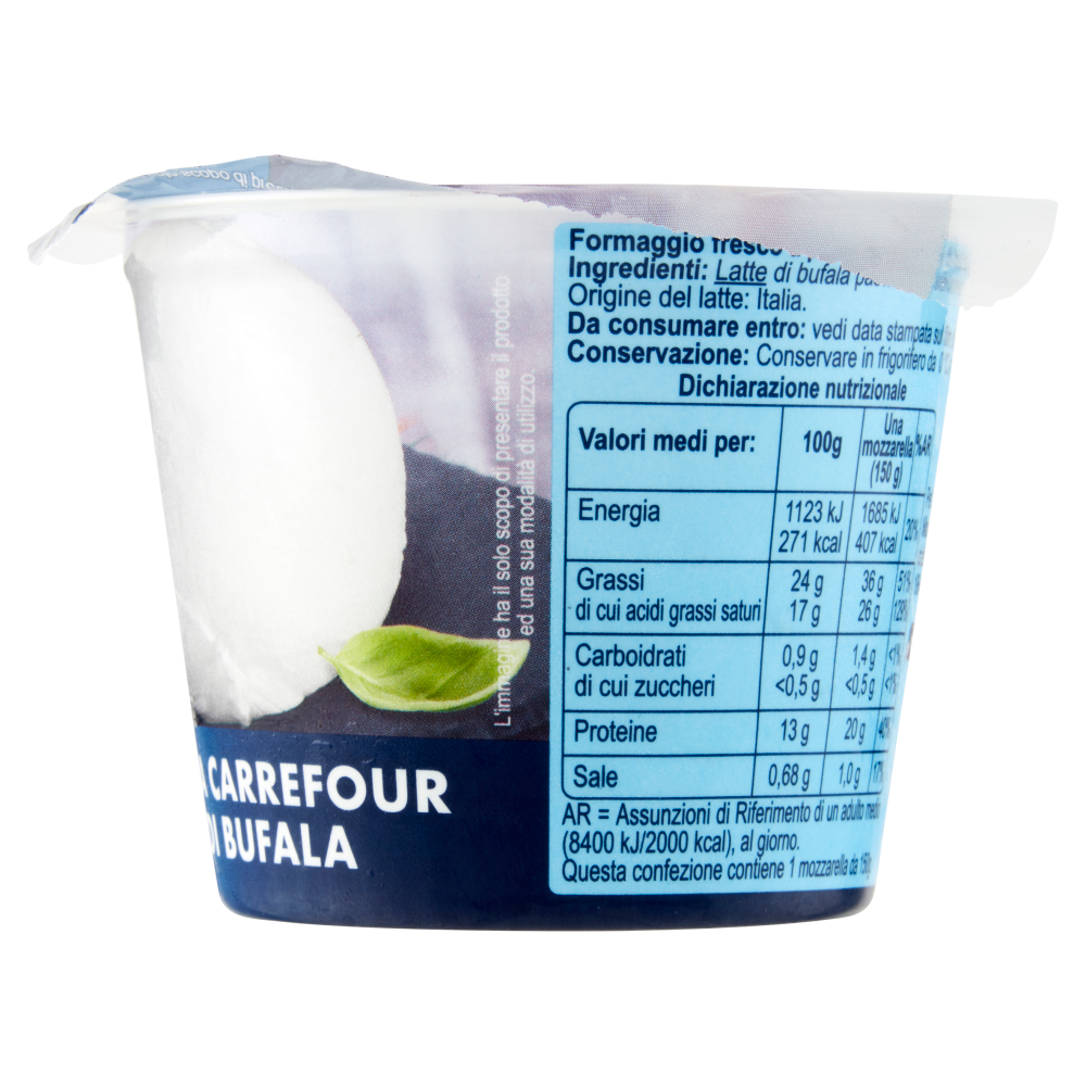 Carrefour Extra Mozzarella Carrefour di Latte di Bufala 150 g