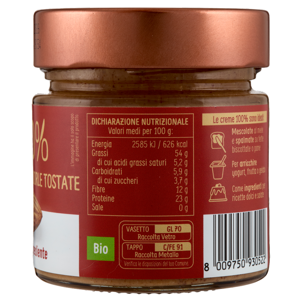 Euro Company 100% Crema di Mandorle Tostate Bio 175 g