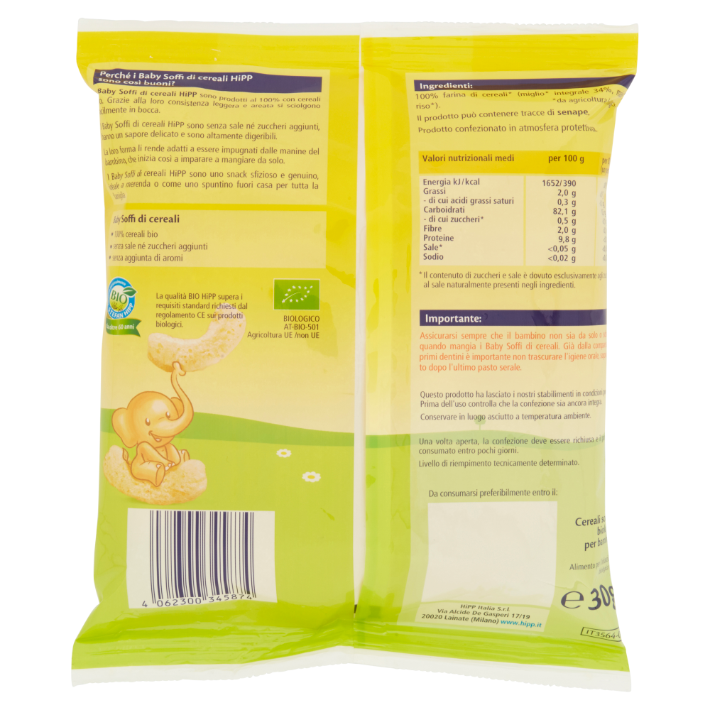 HiPP Biologico Baby Soffi di cereali 30 g