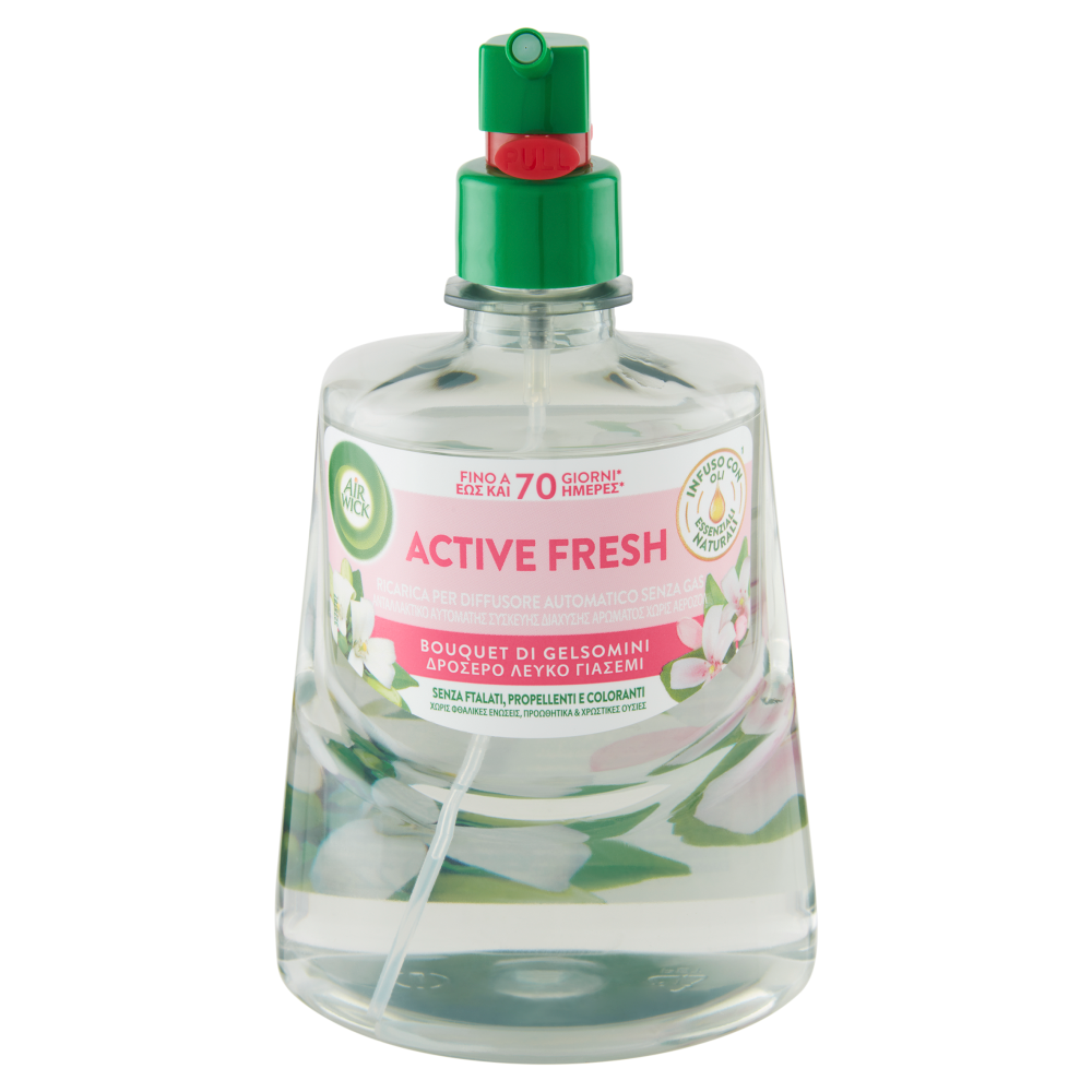 Air Wick Active Fresh Ricarica per Diffusore Automatico Gelsomino Profumatore per ambiente 228 ml