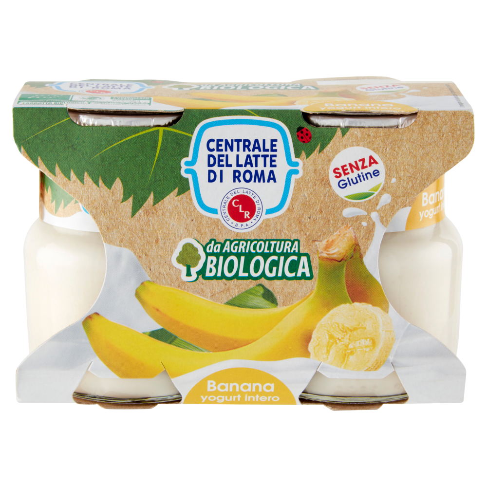 Centrale del Latte di Roma Banana yogurt intero da Agricoltura Biologica 2 x 125 g