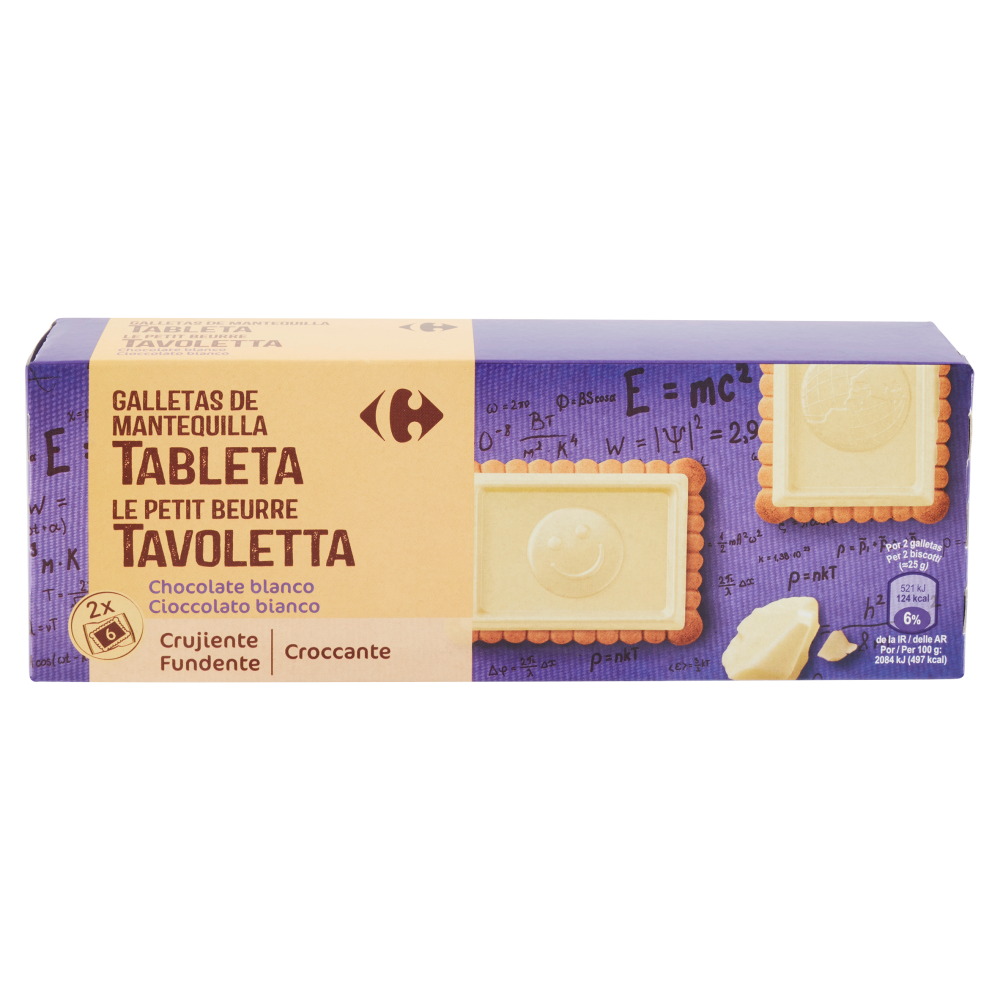 Carrefour Le Petit Beurre Tavoletta Cioccolato bianco 150 g