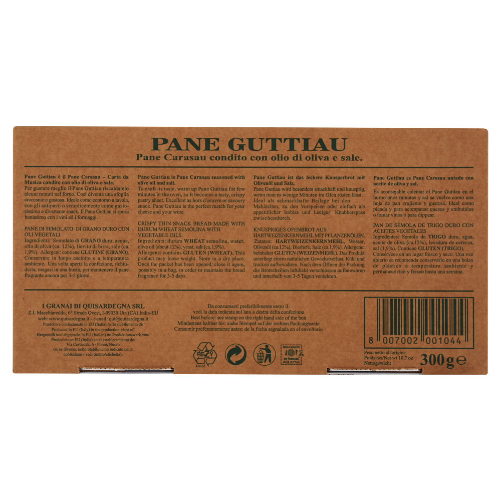 Qui Sardegna Pane Guttiau 4 Mori 300g