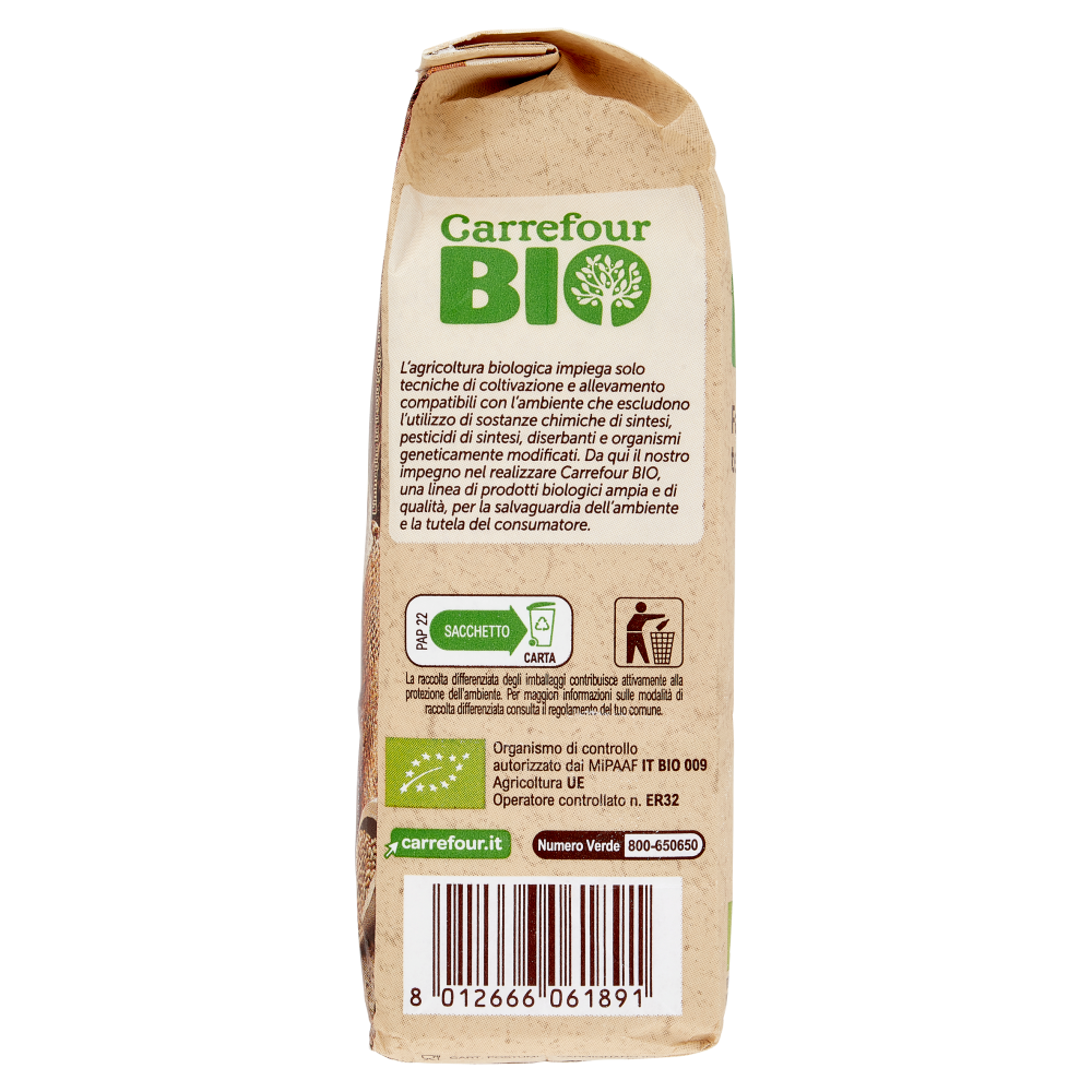 Carrefour Bio Farina di grano tenero Integrale 500 g