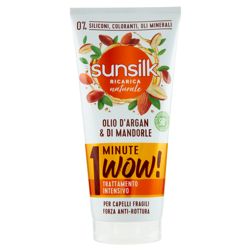 sunsilk Ricarica naturale Olio d'Argan & di Mandorle 1 Minute Wow! Trattamento Intensivo 180 mL