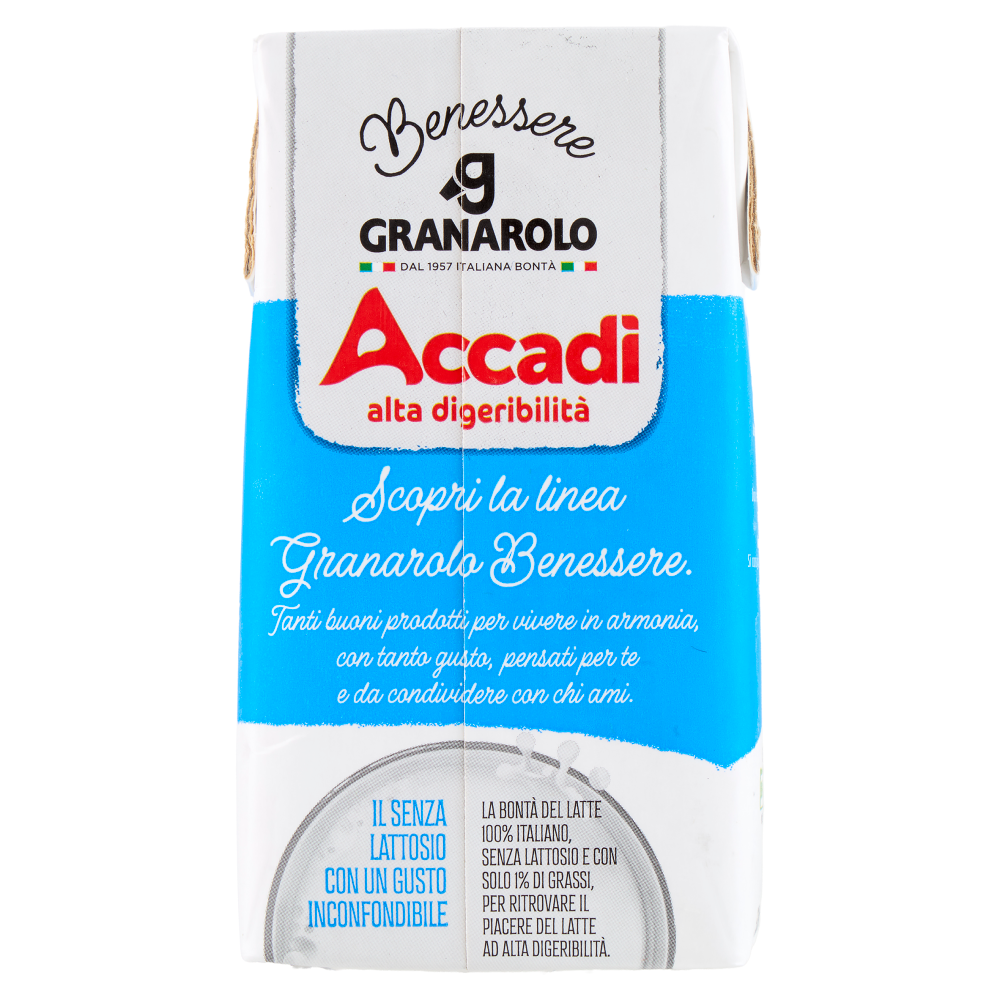 Granarolo Benessere Accadì Senza Lattosio 1% di Grassi 500 ml