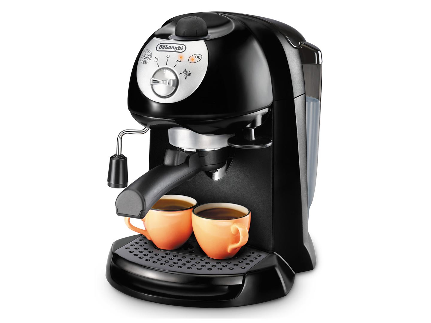 De&rsquo;Longhi EC201.CD,B Macchina da Caff&egrave; Manuale Espresso e Cappuccino, Compatibile con Polvere o Cialde E.S.E., Spegnimento Automatico, Serbatoio Estraibile da 1L, Potenza 1100W, Nero