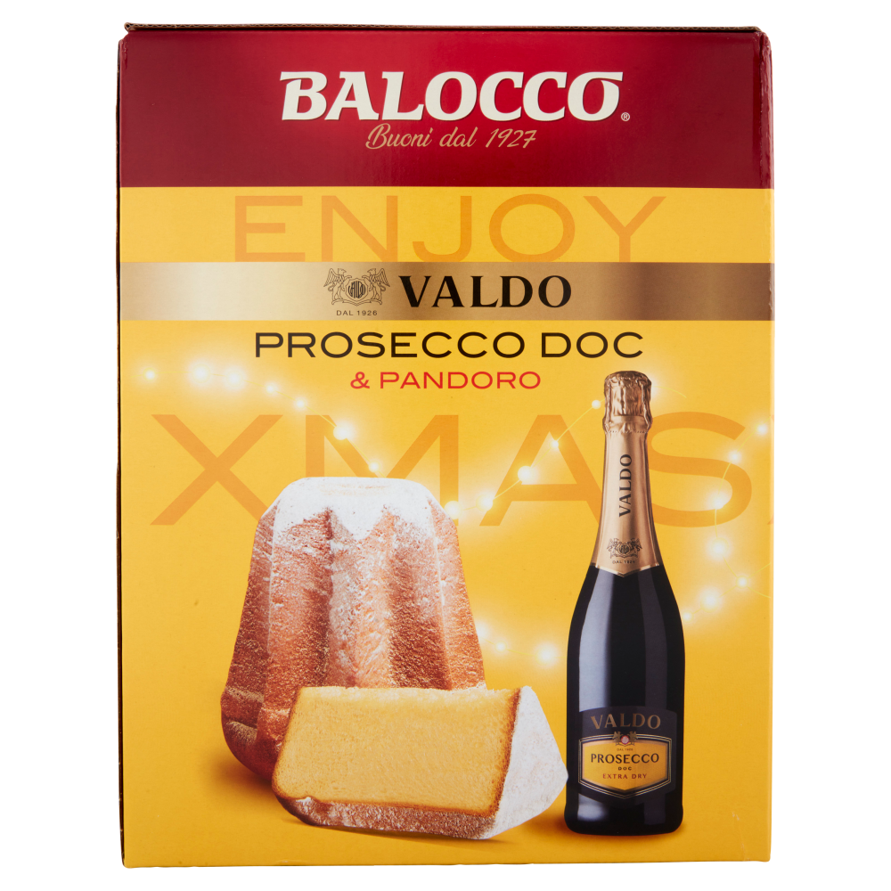 Balocco Enjoy Xmas il Pandoro 750 g & Valdo Prosecco DOC Extra Dry 75 cl